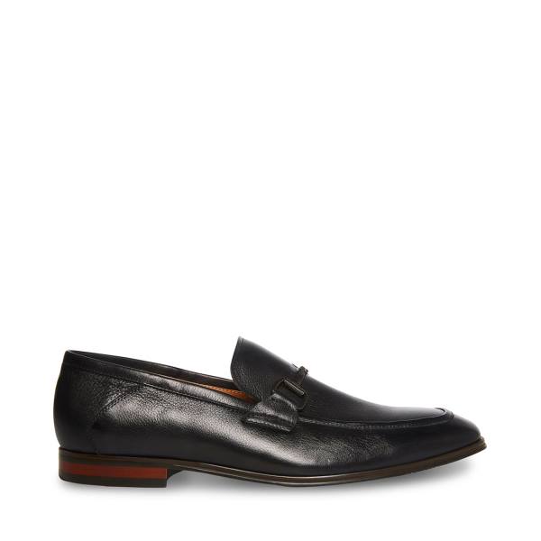 Steve Madden Aahron Lær Loafers Herre Svarte | SM-123WF