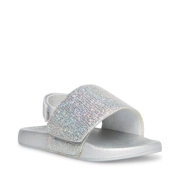 Steve Madden Abrooks Glitter Sandaler Barn Sølv | SM-580XK