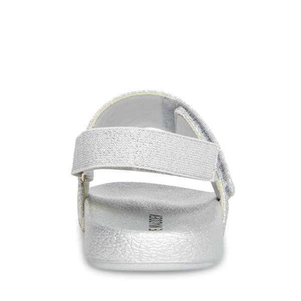 Steve Madden Abrooks Glitter Sandaler Barn Sølv | SM-580XK