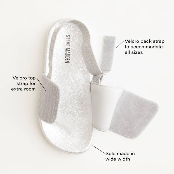 Steve Madden Abrooks Glitter Sandaler Barn Sølv | SM-580XK