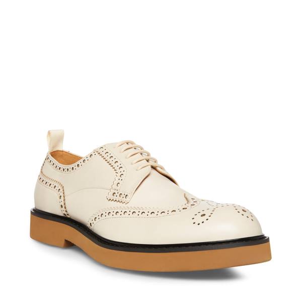 Steve Madden Adrick Bone Lær Pensko Herre Beige | SM-829CQ