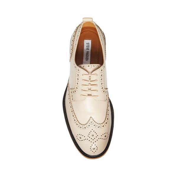 Steve Madden Adrick Bone Lær Pensko Herre Beige | SM-829CQ