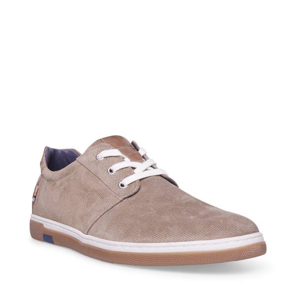 Steve Madden Austinn Tan Semsket Skinn Joggesko Herre Brune | SM-137BN