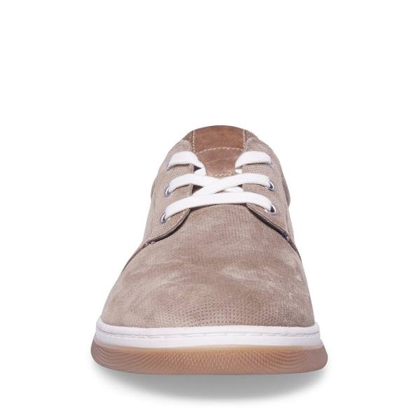 Steve Madden Austinn Tan Semsket Skinn Joggesko Herre Brune | SM-137BN