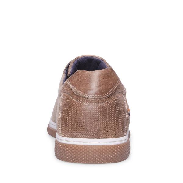Steve Madden Austinn Tan Semsket Skinn Joggesko Herre Brune | SM-137BN