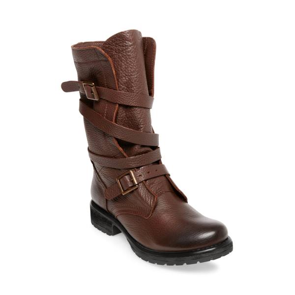 Steve Madden Banddit Lær Ankelstøvletter Dame Brune | SM-263NH