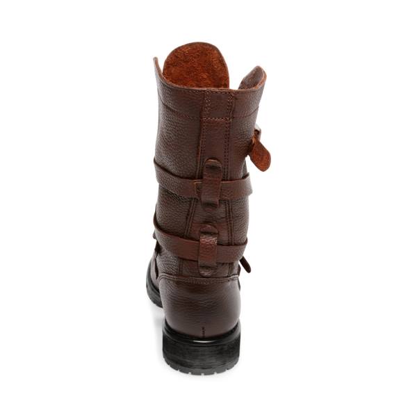 Steve Madden Banddit Lær Ankelstøvletter Dame Brune | SM-263NH