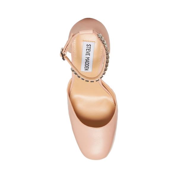 Steve Madden Bangle Blush Lær Heel Høye Hæler Dame Rosa | SM-507EH