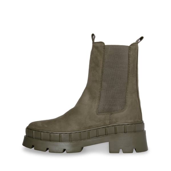 Steve Madden Barclay Lær Ankelstøvletter Dame Grønn | SM-165RJ