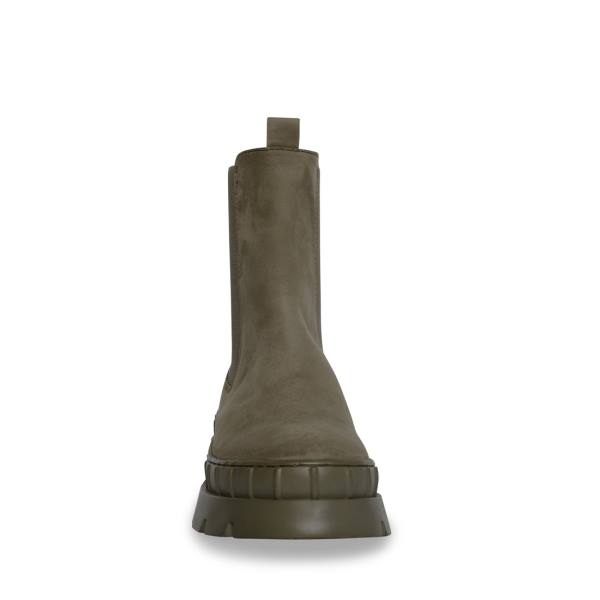 Steve Madden Barclay Lær Ankelstøvletter Dame Grønn | SM-165RJ