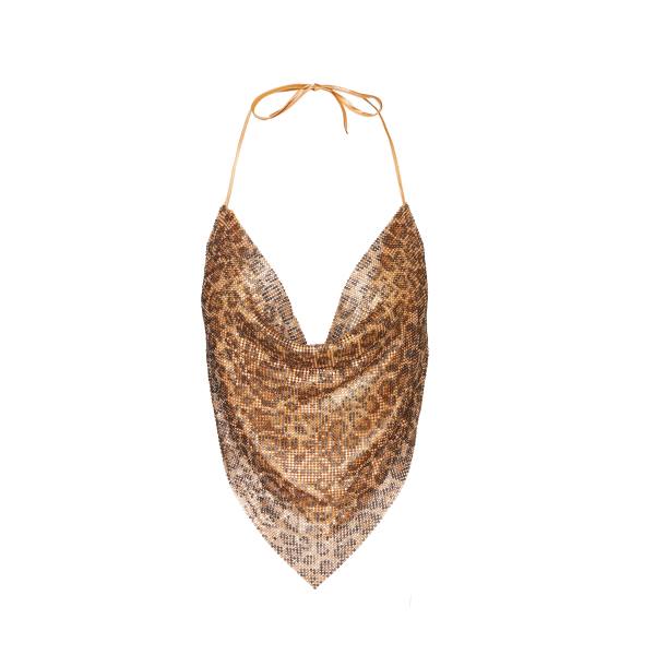Steve Madden Barely There Rhinestone Halter Topper Dame Sølv | SM-850KQ