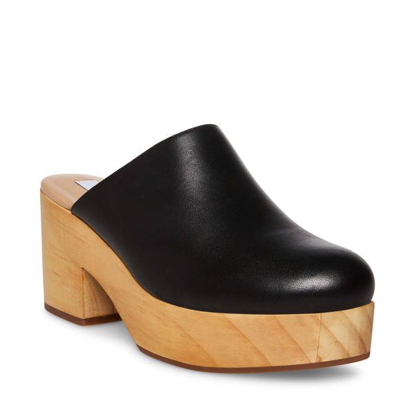 Steve Madden Bayridge Lær Heel Høye Hæler Dame Svarte | SM-230OT