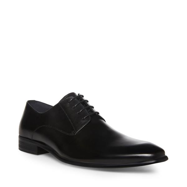 Steve Madden Beaux Lær Pensko Herre Svarte | SM-614UQ