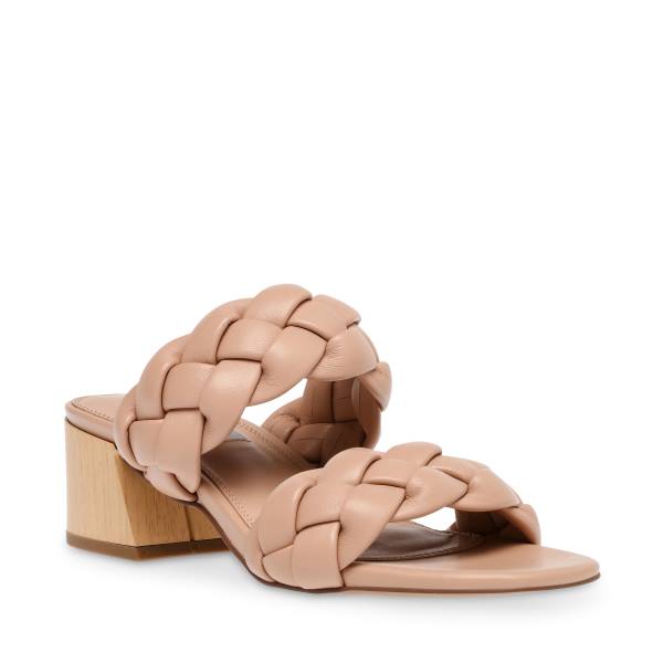 Steve Madden Beliza Tan Lær Heel Høye Hæler Dame Beige | SM-463QV