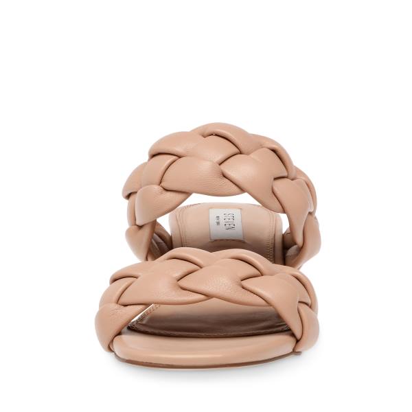 Steve Madden Beliza Tan Lær Heel Høye Hæler Dame Beige | SM-463QV