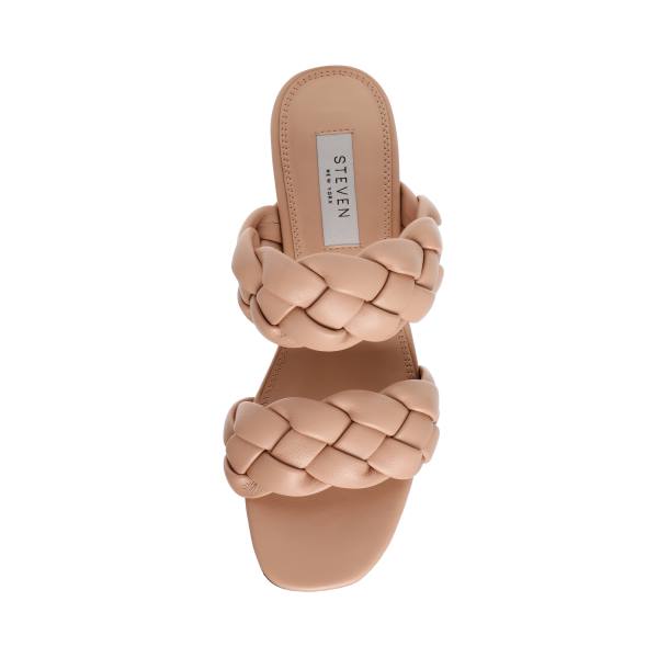 Steve Madden Beliza Tan Lær Heel Høye Hæler Dame Beige | SM-463QV
