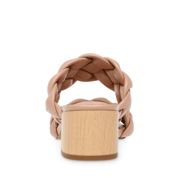 Steve Madden Beliza Tan Lær Heel Høye Hæler Dame Beige | SM-463QV