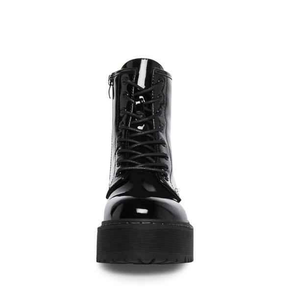 Steve Madden Bettyy Patent Ankelstøvletter Dame Svarte | SM-051DG
