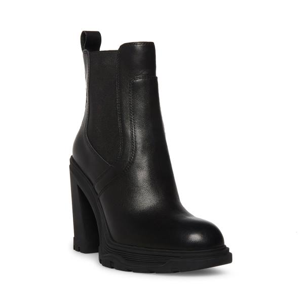 Steve Madden Bonus Lær Ankelstøvletter Dame Svarte | SM-472IJ