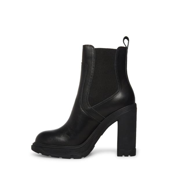 Steve Madden Bonus Lær Ankelstøvletter Dame Svarte | SM-472IJ