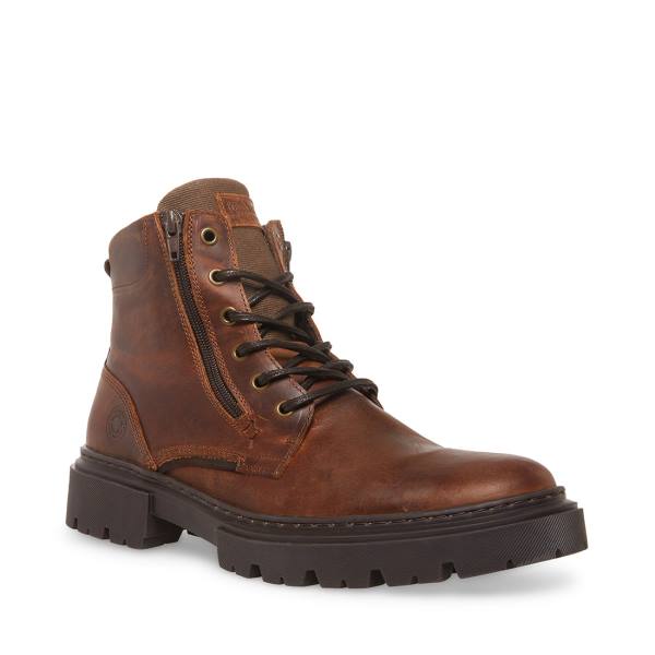 Steve Madden Bridges Lær Støvler Herre Brune | SM-573KC