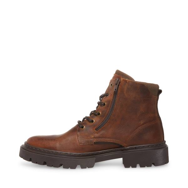 Steve Madden Bridges Lær Støvler Herre Brune | SM-573KC