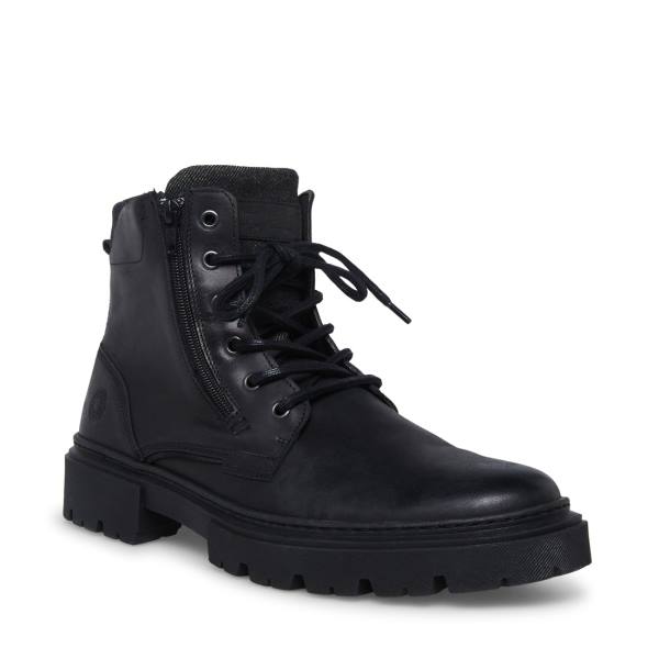 Steve Madden Bridges Lær Støvler Herre Svarte | SM-807SF