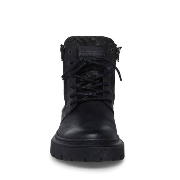 Steve Madden Bridges Lær Støvler Herre Svarte | SM-807SF