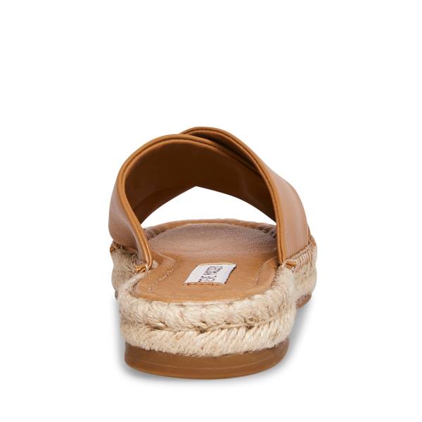 Steve Madden Brienna Tan Lær Sandaler Dame Brune | SM-538HI