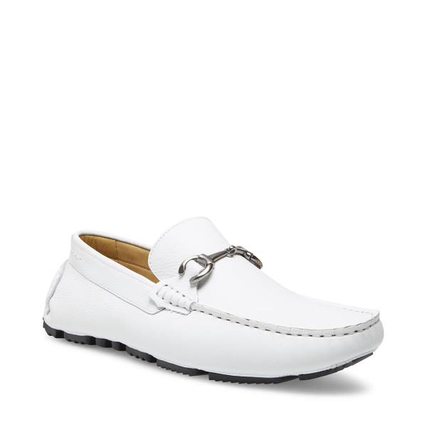 Steve Madden Brimley Lær Joggesko Herre Hvite | SM-674JU