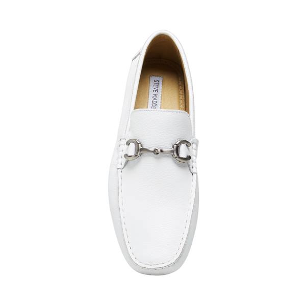 Steve Madden Brimley Lær Joggesko Herre Hvite | SM-674JU