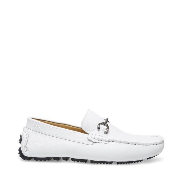 Steve Madden Brimley Lær Joggesko Herre Hvite | SM-674JU