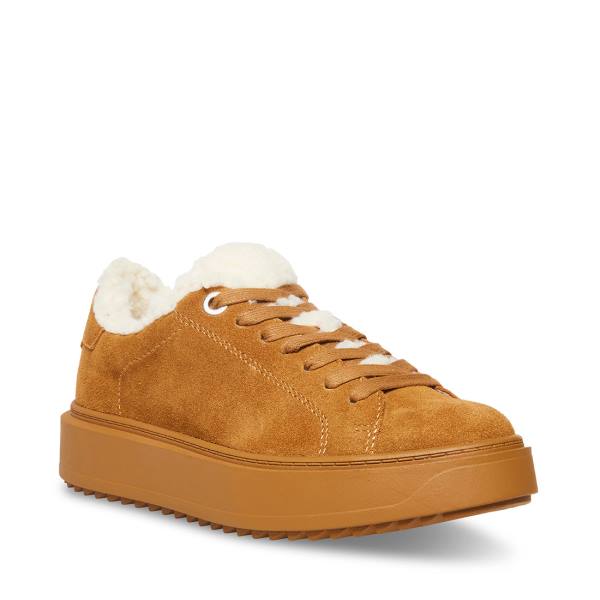 Steve Madden Catcher-f Chestnut Semsket Skinn Joggesko Dame Brune | SM-537MF