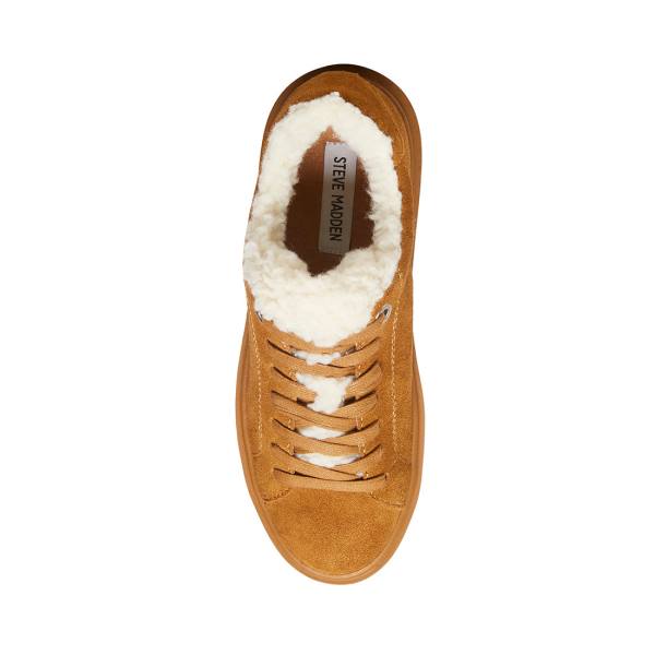 Steve Madden Catcher-f Chestnut Semsket Skinn Joggesko Dame Brune | SM-537MF