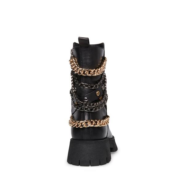 Steve Madden Chain Ankelstøvletter Dame Svarte Multicolor | SM-189MA
