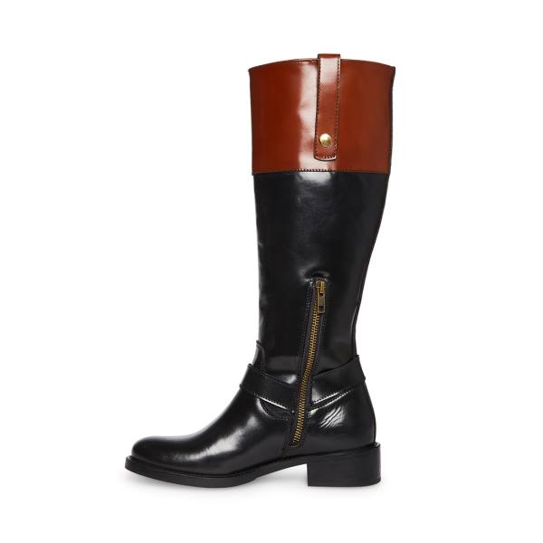 Steve Madden Chalet Støvler Dame Svarte Brune | SM-190GM