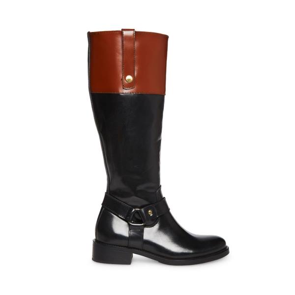 Steve Madden Chalet Støvler Dame Svarte Brune | SM-190GM