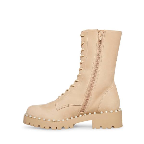 Steve Madden Conrad Bone Nubuck Ankelstøvletter Dame Beige | SM-594MF