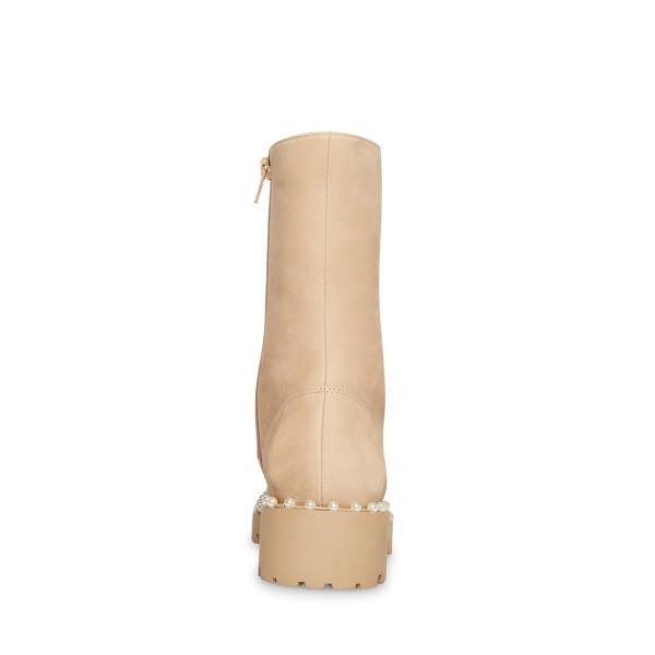Steve Madden Conrad Bone Nubuck Ankelstøvletter Dame Beige | SM-594MF
