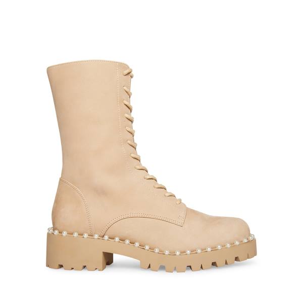 Steve Madden Conrad Bone Nubuck Ankelstøvletter Dame Beige | SM-594MF