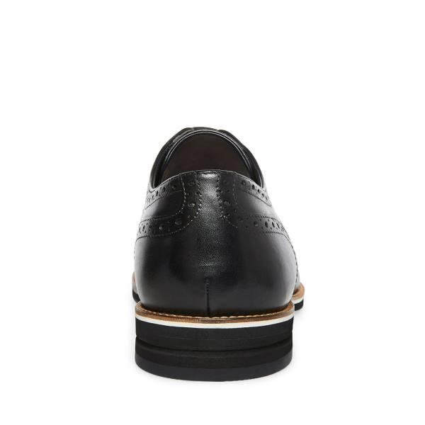 Steve Madden Derbyy Lær Pensko Herre Svarte | SM-147PI
