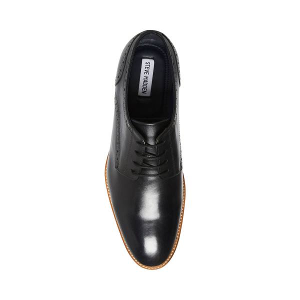 Steve Madden Derbyy Lær Pensko Herre Svarte | SM-147PI