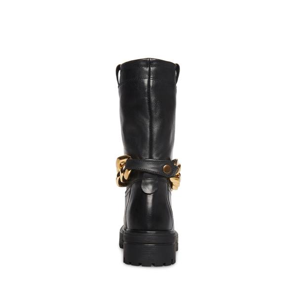 Steve Madden Devotion Lær Ankelstøvletter Dame Svarte | SM-305NZ