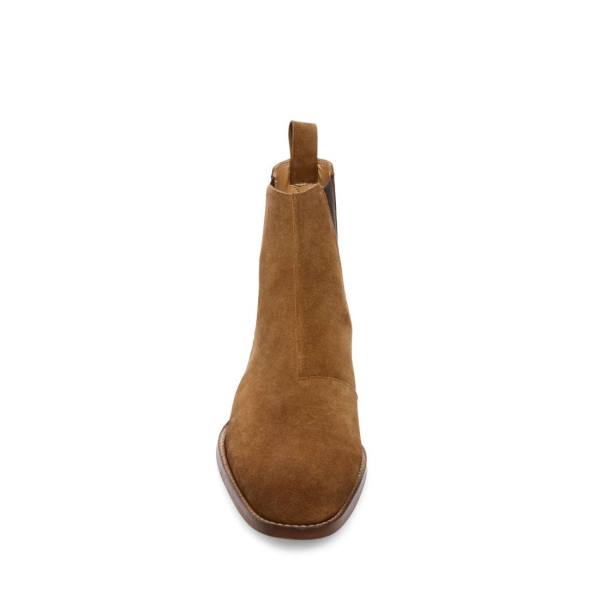 Steve Madden Dex Tan Semsket Skinn Støvler Herre Brune | SM-094TD