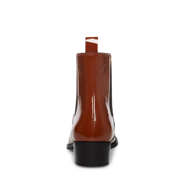 Steve Madden Dex-l Cognac Patent Støvler Herre Brune | SM-598VT