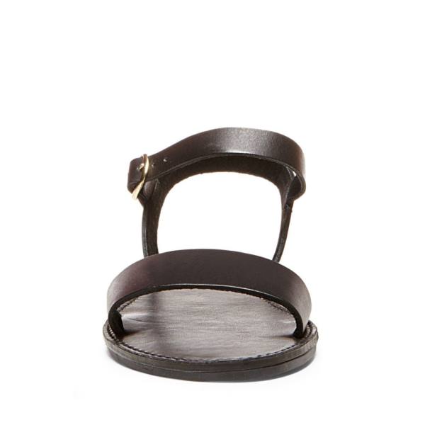 Steve Madden Donddi Lær Sandaler Dame Svarte | SM-613QB