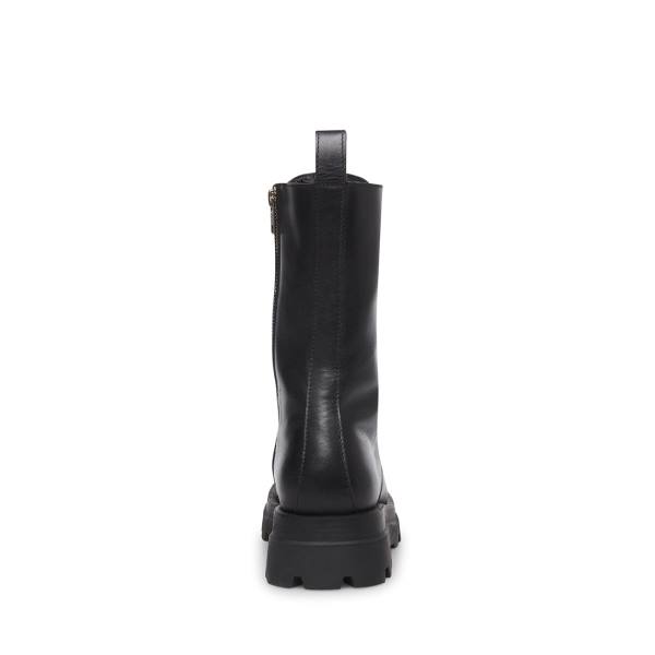 Steve Madden Ebba Lær Ankelstøvletter Dame Svarte | SM-389GR
