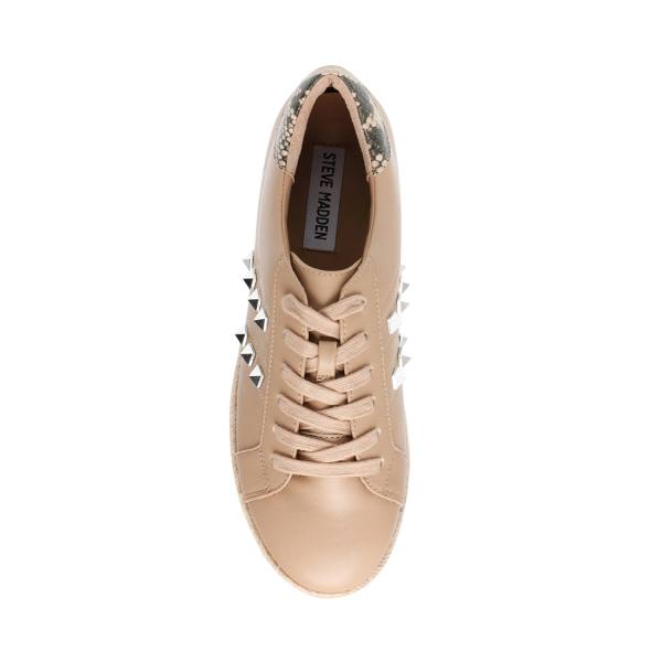 Steve Madden Elodie Tan Flate Sko Dame Brune Multicolor | SM-681KE