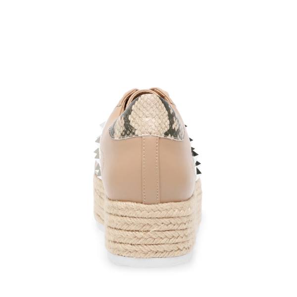 Steve Madden Elodie Tan Flate Sko Dame Brune Multicolor | SM-681KE