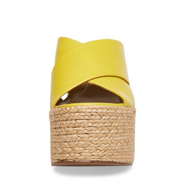 Steve Madden Elzie Heel Høye Hæler Dame Gul | SM-071YV
